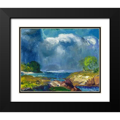 The Coming Storm Black Modern Wood Framed Art Print with Double Matting by Bellows, George
