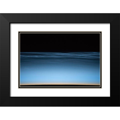 Noctilucent Clouds Over Earth Black Modern Wood Framed Art Print with Double Matting by Williams, Jeff