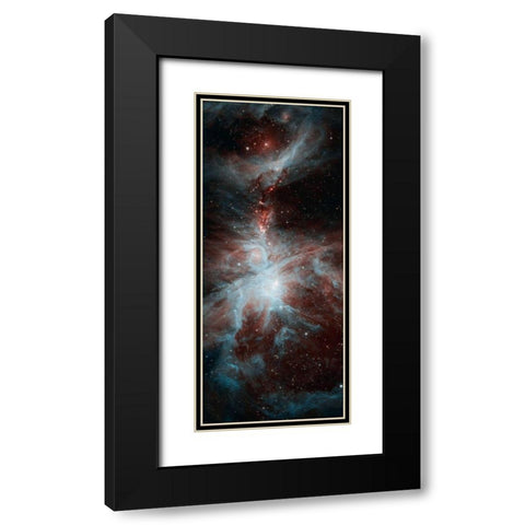 Orion Dreamy Stars Black Modern Wood Framed Art Print with Double Matting by Spitzer Space Telescope,