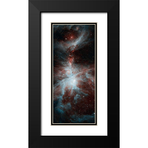 Orion Dreamy Stars Black Modern Wood Framed Art Print with Double Matting by Spitzer Space Telescope,
