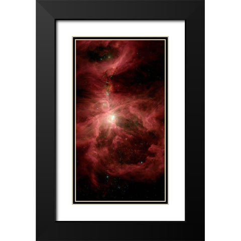 The Sword of Orion Black Modern Wood Framed Art Print with Double Matting by Spitzer Space Telescope,