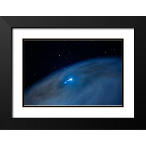 Star NaSt1 - Nicknamed Nasty 1 Black Modern Wood Framed Art Print with Double Matting by Hubble Space Telescope