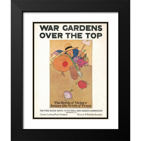 War Gardens Over the Top, 1919 Black Modern Wood Framed Art Print with Double Matting by Barney, Maginel Wright