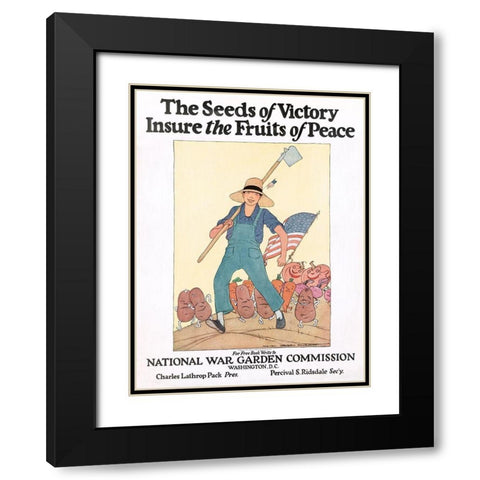 The Seeds of Victory Insure the Fruits of Peace, ca. 1919 Black Modern Wood Framed Art Print with Double Matting by Barney, Maginel Wright