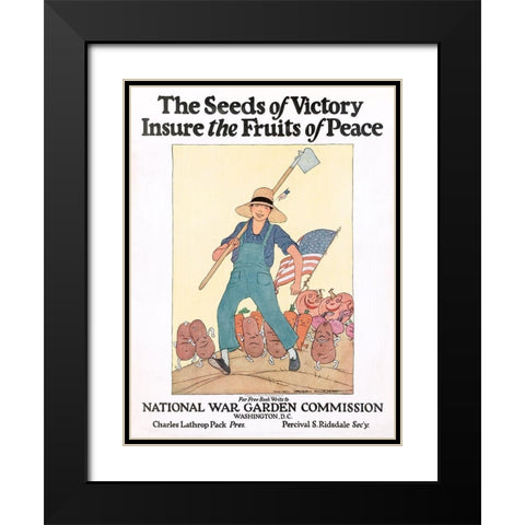 The Seeds of Victory Insure the Fruits of Peace, ca. 1919 Black Modern Wood Framed Art Print with Double Matting by Barney, Maginel Wright
