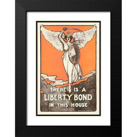 There is a Liberty Bond in this House Black Modern Wood Framed Art Print with Double Matting by Class, Maryland Institute, Commercial Art