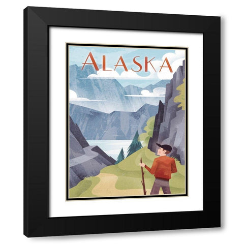 Alaska Black Modern Wood Framed Art Print with Double Matting by Wickstrom, Martin