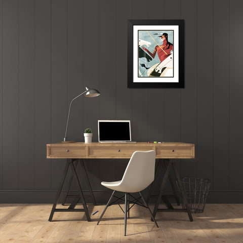 Lakota Black Modern Wood Framed Art Print with Double Matting by Wickstrom, Martin