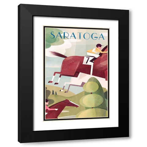 Saratoga Black Modern Wood Framed Art Print with Double Matting by Wickstrom, Martin