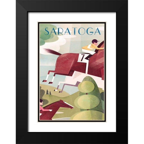 Saratoga Black Modern Wood Framed Art Print with Double Matting by Wickstrom, Martin