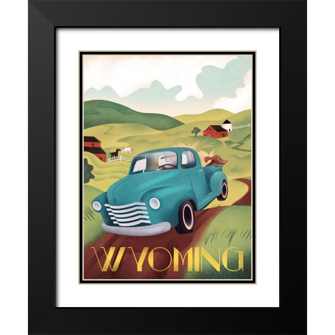 Wyoming Black Modern Wood Framed Art Print with Double Matting by Wickstrom, Martin