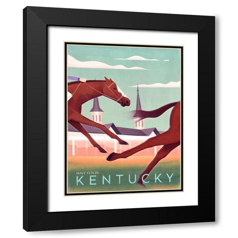 Kentucky - Race Black Modern Wood Framed Art Print with Double Matting by Wickstrom, Martin