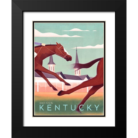 Kentucky - Race Black Modern Wood Framed Art Print with Double Matting by Wickstrom, Martin