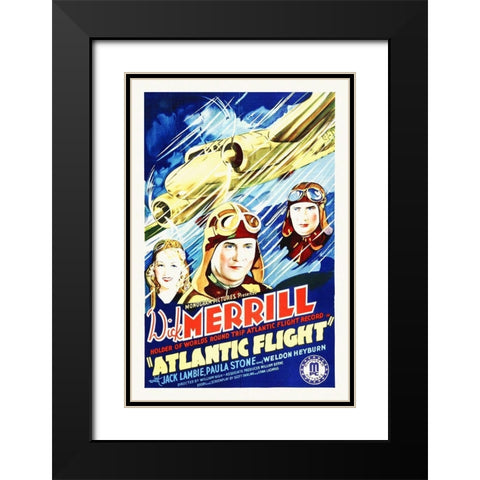 Atlantic Flight Black Modern Wood Framed Art Print with Double Matting by Hollywood Photo Archive