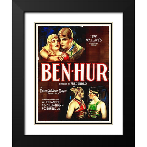 Ben Hur, 1925 Black Modern Wood Framed Art Print with Double Matting by Hollywood Photo Archive