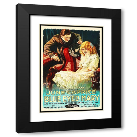 Blue Eyed Mary Black Modern Wood Framed Art Print with Double Matting by Hollywood Photo Archive