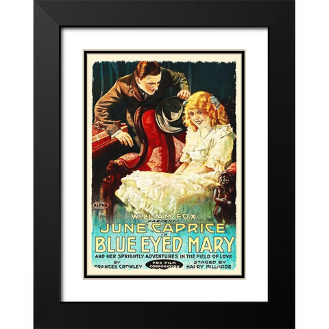 Blue Eyed Mary Black Modern Wood Framed Art Print with Double Matting by Hollywood Photo Archive