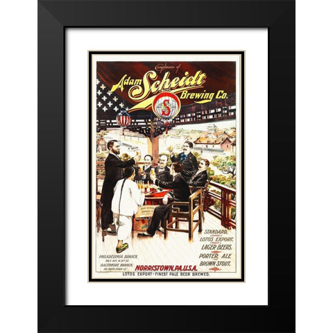 Brewing, 1900 Black Modern Wood Framed Art Print with Double Matting by Hollywood Photo Archive