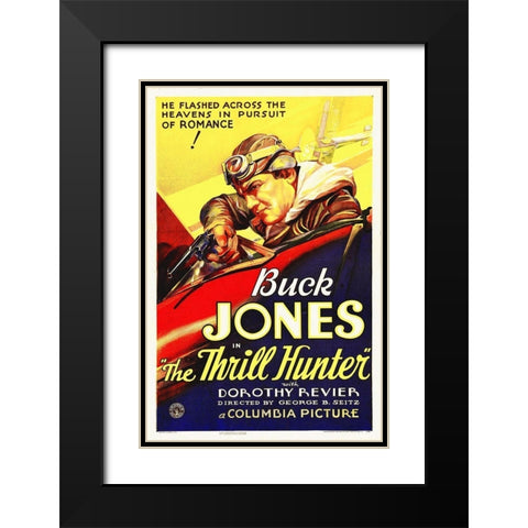 Buck Jones, The Thrill Hunter Black Modern Wood Framed Art Print with Double Matting by Hollywood Photo Archive