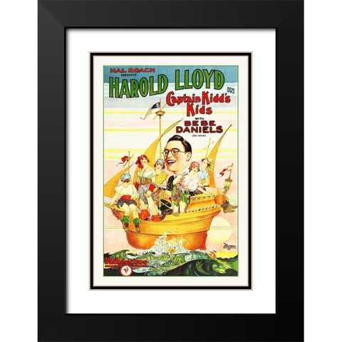 Captain Kids Kids Black Modern Wood Framed Art Print with Double Matting by Hollywood Photo Archive