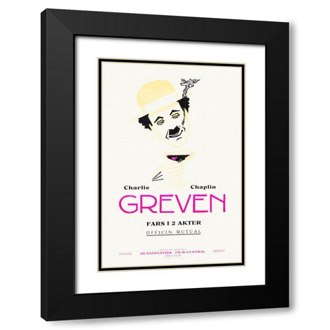 Charlie Chaplin, The Count, 1916 Black Modern Wood Framed Art Print with Double Matting by Hollywood Photo Archive