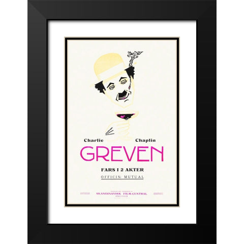 Charlie Chaplin, The Count, 1916 Black Modern Wood Framed Art Print with Double Matting by Hollywood Photo Archive