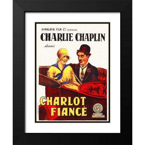 Charlie Chaplin, The Jitney Elopement, 1915 Black Modern Wood Framed Art Print with Double Matting by Hollywood Photo Archive