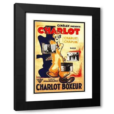 Charlie Chaplin, The Champion,  1915 Black Modern Wood Framed Art Print with Double Matting by Hollywood Photo Archive