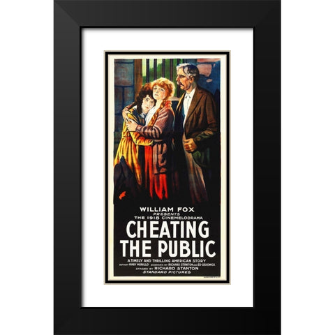 Cheating the Public Black Modern Wood Framed Art Print with Double Matting by Hollywood Photo Archive