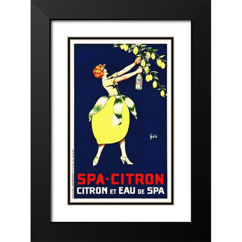 Citron Black Modern Wood Framed Art Print with Double Matting by Hollywood Photo Archive