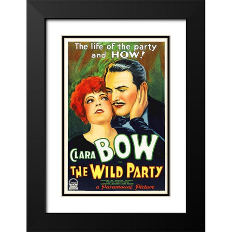 Clara Bow, The Wild Party Black Modern Wood Framed Art Print with Double Matting by Hollywood Photo Archive