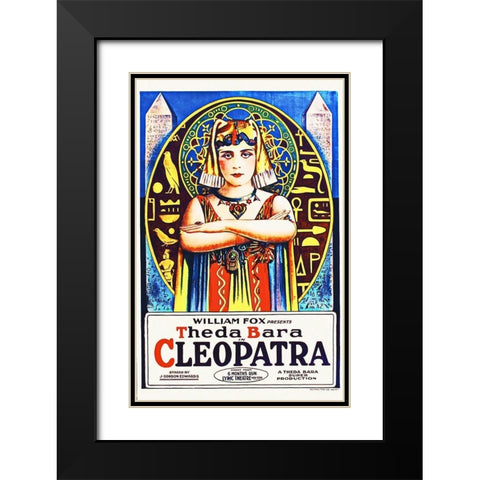 Cleopatra Black Modern Wood Framed Art Print with Double Matting by Hollywood Photo Archive