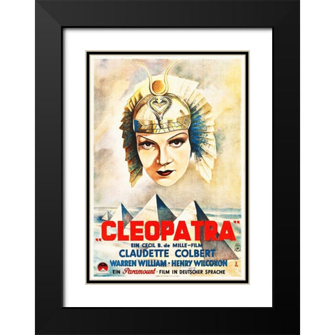 Cleopatra Black Modern Wood Framed Art Print with Double Matting by Hollywood Photo Archive
