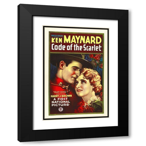 Code of the Scarlet, 1928 Black Modern Wood Framed Art Print with Double Matting by Hollywood Photo Archive