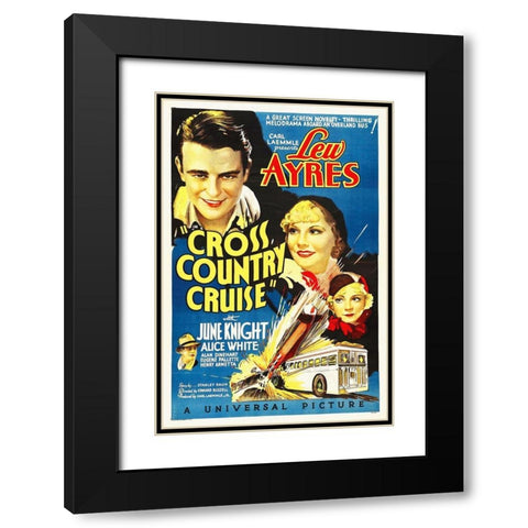 Cross Country Cruise Black Modern Wood Framed Art Print with Double Matting by Hollywood Photo Archive