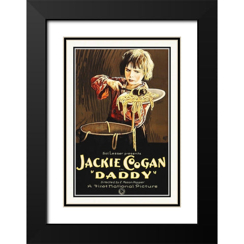 Daddy, 1923 Black Modern Wood Framed Art Print with Double Matting by Hollywood Photo Archive
