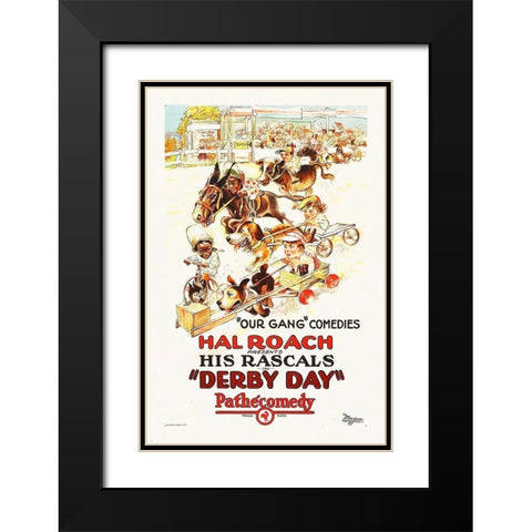 Derby Day Black Modern Wood Framed Art Print with Double Matting by Hollywood Photo Archive