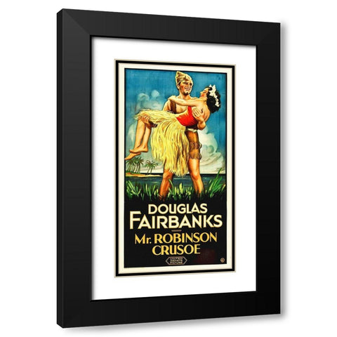 Douglas Fairbanks, Mr Robinson Crusoe, 1932 Black Modern Wood Framed Art Print with Double Matting by Hollywood Photo Archive