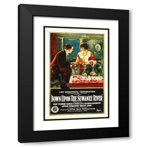 Down Upon Swanee River Black Modern Wood Framed Art Print with Double Matting by Hollywood Photo Archive