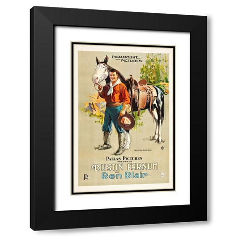 Dustin Farnum, Ben Blair,  1916 Black Modern Wood Framed Art Print with Double Matting by Hollywood Photo Archive