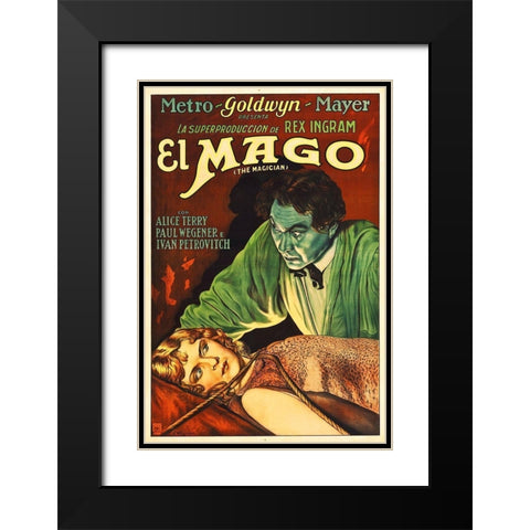 El Mago Black Modern Wood Framed Art Print with Double Matting by Hollywood Photo Archive