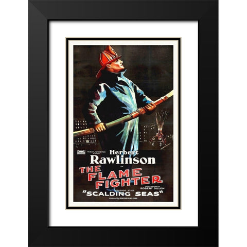 Flame Fighter, Herbert Rawlinson 13 Black Modern Wood Framed Art Print with Double Matting by Hollywood Photo Archive
