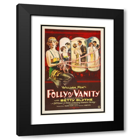 Folly of Vanity Black Modern Wood Framed Art Print with Double Matting by Hollywood Photo Archive