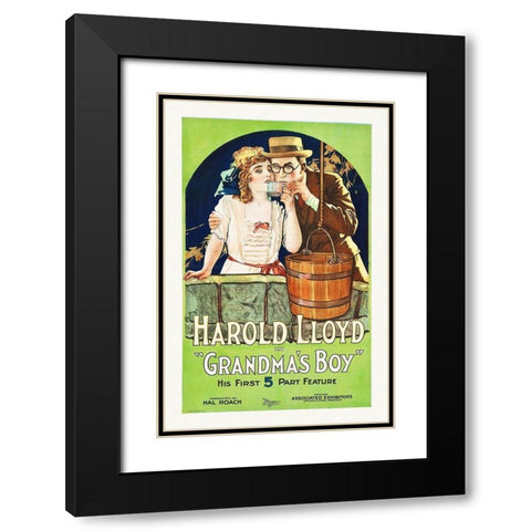 Gramas Boy Black Modern Wood Framed Art Print with Double Matting by Hollywood Photo Archive