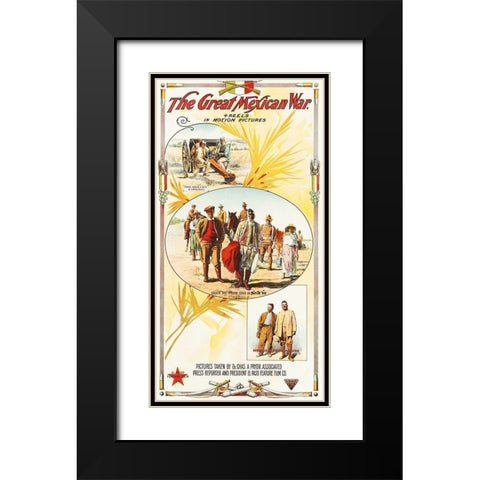 Great Mexican War -1914 Black Modern Wood Framed Art Print with Double Matting by Hollywood Photo Archive