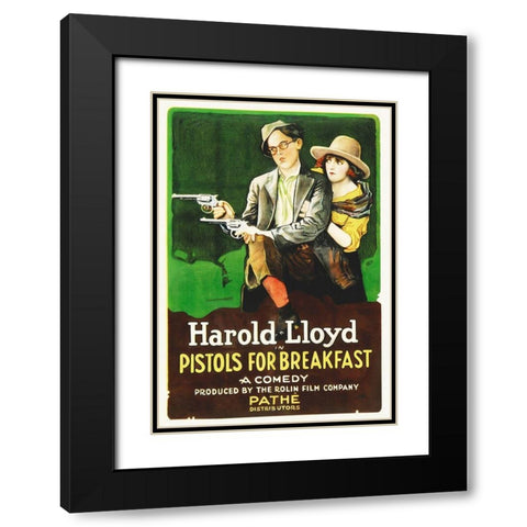 Harold Lloyd, Pistols For Breakfast Black Modern Wood Framed Art Print with Double Matting by Hollywood Photo Archive