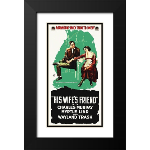His Wifes frend Black Modern Wood Framed Art Print with Double Matting by Hollywood Photo Archive