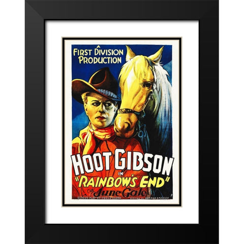 Hoot Gibson, Rainbows End Black Modern Wood Framed Art Print with Double Matting by Hollywood Photo Archive