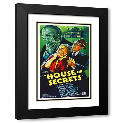 House of Secrets Black Modern Wood Framed Art Print with Double Matting by Hollywood Photo Archive