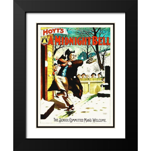 Hoyts A Midnight Bell Black Modern Wood Framed Art Print with Double Matting by Hollywood Photo Archive